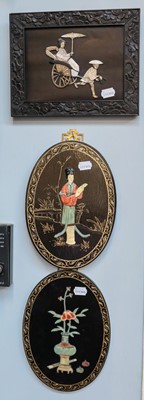 Lot 11 - An early 20th century Oriental panel inset...