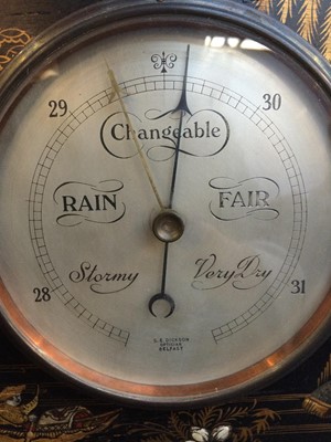 Lot 12 - An early 20th century chinoiserie barometer,...