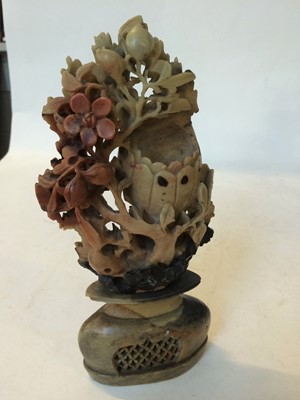 Lot 22 - A group of 20th century Oriental soapstone...