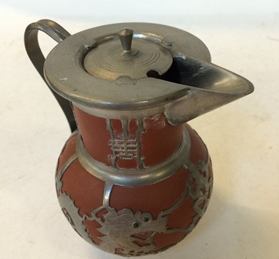 Lot 33 - A 20th century Chinese three-piece pewter...