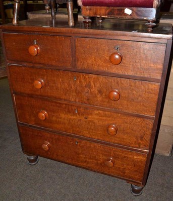 Lot 537 - Victorian mahogany five drawer straight fronted chest of drawers