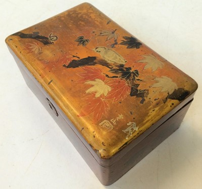 Lot 24 - Three Oriental cinnabar lacquer boxes, and...