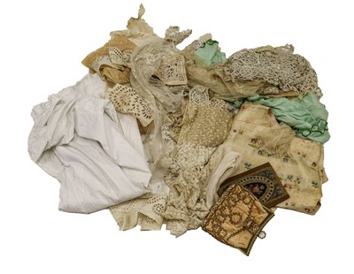 Lot 2145 - Assorted Costume Accessories and Lace,...