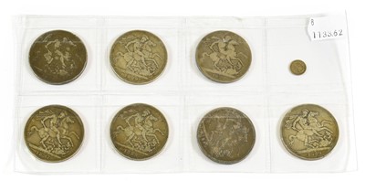 Lot 2075 - Victoria, 7 x Silver Coins, comprising: 6 x...