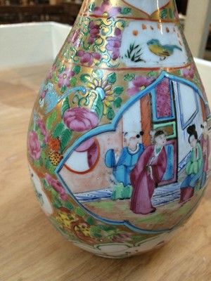 Lot 66 - A 19th century Canton famille rose vase...