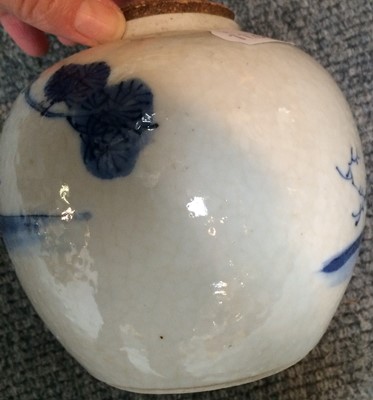 Lot 162 - A Chinese blue and white cylindrical vase with...