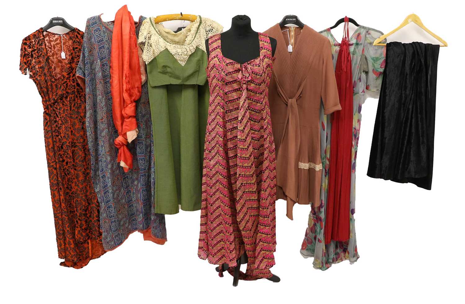 Lot 2054 - Assorted 1930s and Later Ladies' Costume and...