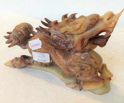 Lot 54 - A pair of 20th century Chinese soapstone...