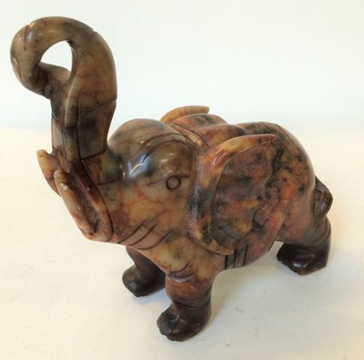 Lot 51 - A group of Oriental wooden, soapstone and...