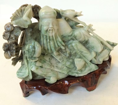 Lot 45 - Five various 20th century Chinese green...