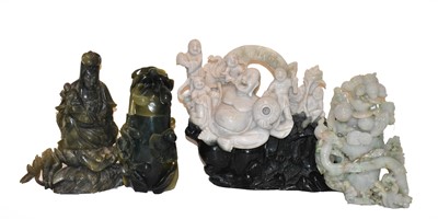 Lot 37 - A small group of 20th century Chinese green...