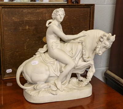 Lot 233 - A 19th century Parian model of Europa and the...