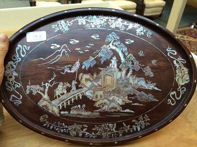Lot 74 - A 20th century Japanese mother-of-pearl inlaid...
