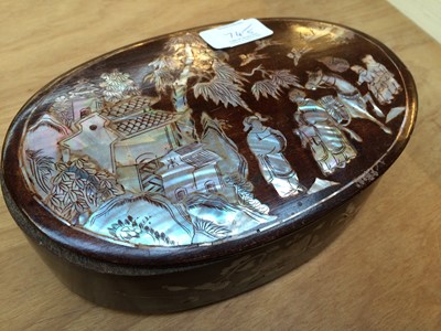 Lot 74 - A 20th century Japanese mother-of-pearl inlaid...