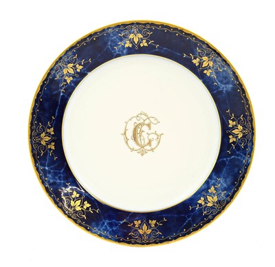Lot 57 - ^ A Set of Nine Sèvres Porcelain Plates, circa...