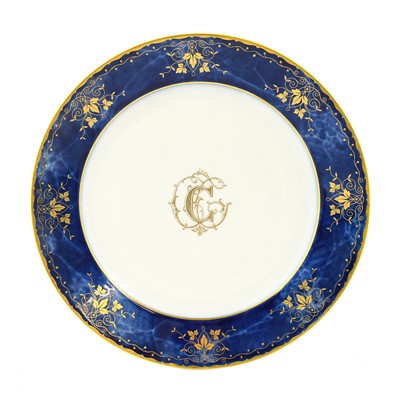 Lot 57 - ^ A Set of Nine Sèvres Porcelain Plates, circa...