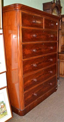 Lot 559 - Victorian seven drawer straight fronted chest of drawers, 173cm high