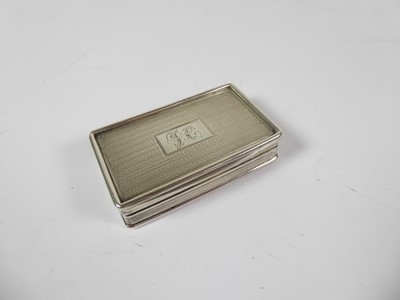 Lot 2047 - A William IV Silver Snuff-Box