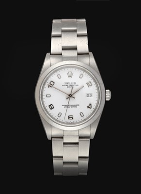 Lot 2098 - Rolex: A Stainless Steel Automatic Calendar Centre Seconds Wristwatch