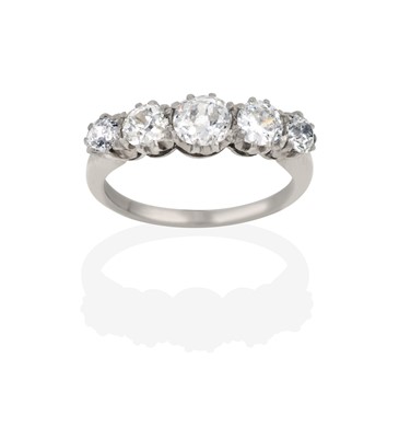 Lot 2015 - A Diamond Five Stone Ring