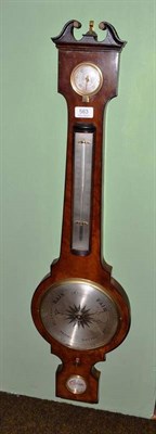 Lot 563 - A mahogany wheel barometer signed J.Pastorelli, Liverpool