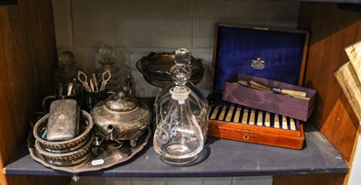 Lot 133 - A decanter engraved with an S, an Orrefors...