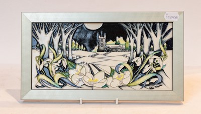 Lot 186 - Modern Moorcroft pottery: a plaque in the...
