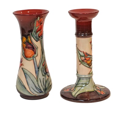 Lot 183 - Modern Moorcroft pottery: a vase, 21cm high,...