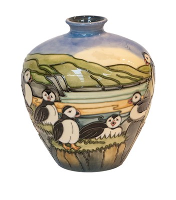 Lot 176 - Modern Moorcroft pottery: a vase decorated in...