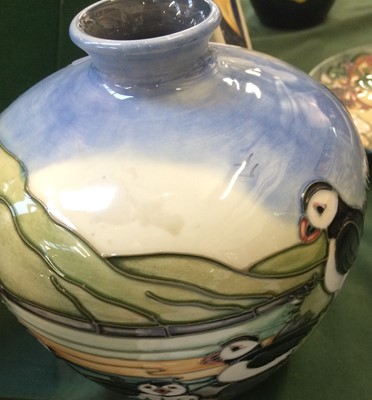 Lot 176 - Modern Moorcroft pottery: a vase decorated in...