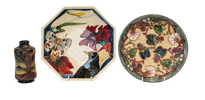 Lot 179 - Modern Moorcroft pottery: a 1998 year plate by...