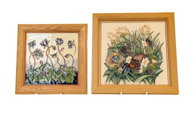 Lot 185 - Two modern Moorcroft pottery plaques, The...