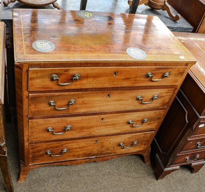 Lot 1351 - A George III mahogany chest of drawers, 83cm...