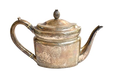 Lot 8 - A George III Silver Teapot, by John Emes,...