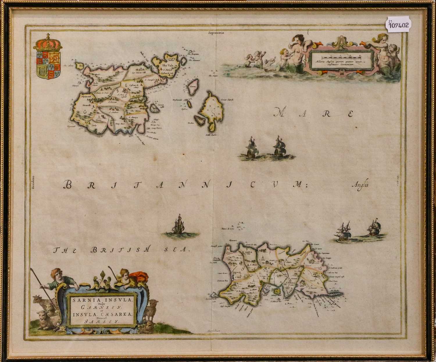 Lot 1116 - An 18th century map of Guernsey and Jersey