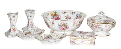 Lot 243 - A group of Hammersley & Dresden floral painted...