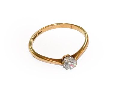 Lot 217 - A diamond solitaire ring, stamped '18CT' and...