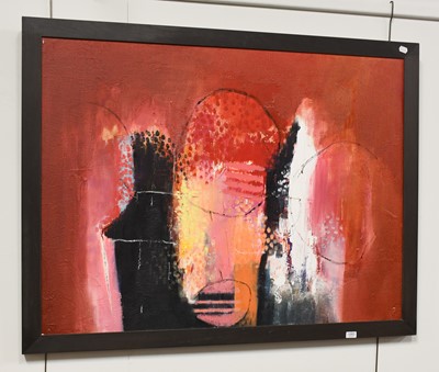 Lot 1080 - Mark Godwin (b.1957) "Skyline II Red" Signed...