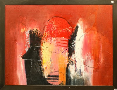 Lot 1060 - Mark Godwin (b.1957) "Skyline II Red" Signed...