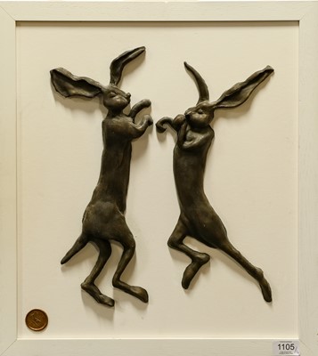 Lot 1105 - *TW (contemporary) Boxing Hares Monogrammed,...