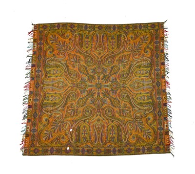 Lot 2106 - Early 20th Century Woven Paisley Shawl, with...