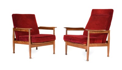 Lot 244 - Two 1960s Teak Framed Reclining Armchairs,...