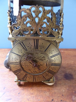 Lot 164 - An Early 18th Century Brass Striking Lantern...