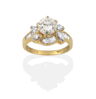 Lot 2035 - An 18 Carat Gold Diamond Ring