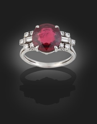Lot 2090 - A Ruby and Diamond Ring