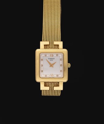 Lot 2254 - Tissot: A Lady's 18 Carat Gold Wristwatch