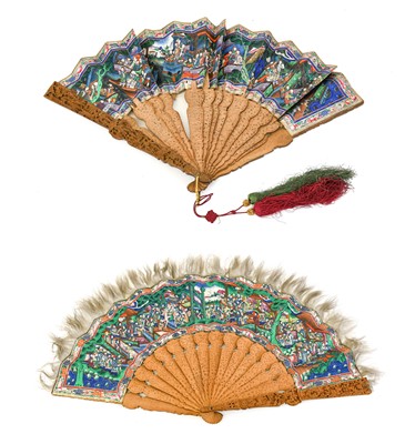 Lot 2147 - 19th Century Chinese 'Mandarin' Fan,...