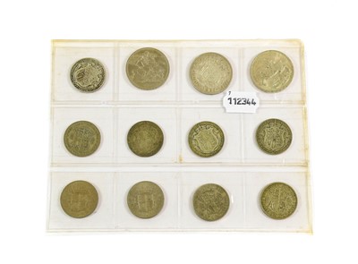 Lot 2080 - A Collection of Crowns and Halfcrowns, to...