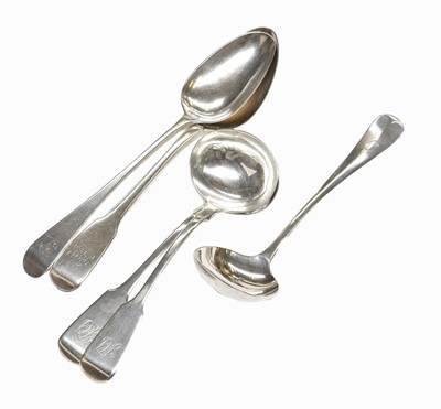 Lot 92 - A Pair of George IV Silver Sauce-Ladles, by...