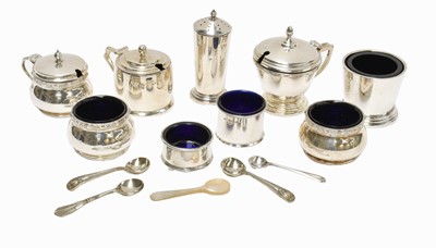 Lot 73 - A Collection of Assorted Silver Condiment...